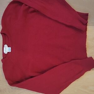 Vintage Rafaella Lambswool Rich Cranberry Red Knit Sweater